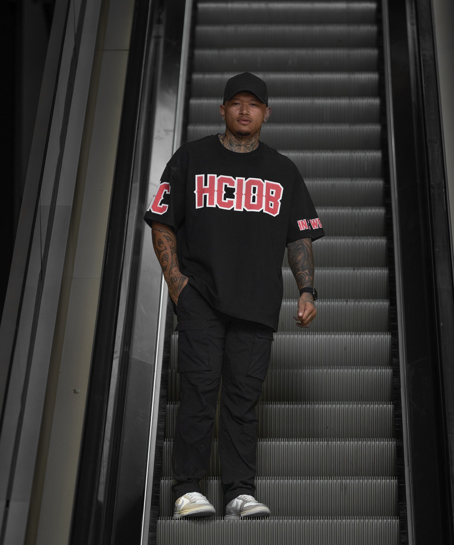 OVERSIZED CRIMSON SPORTS TEE