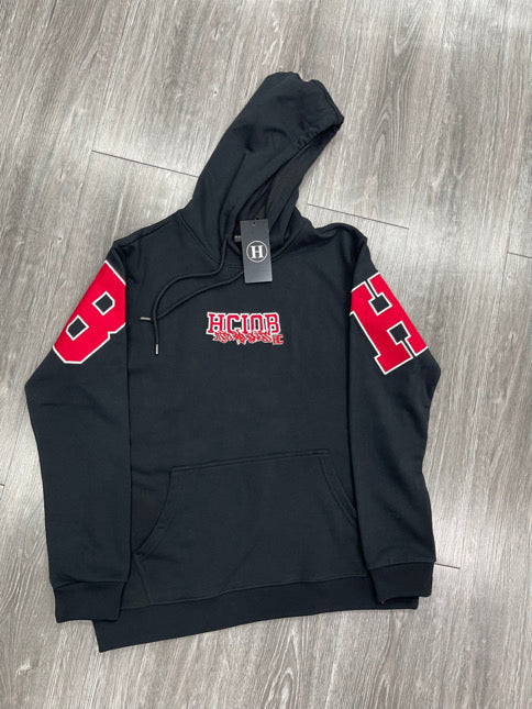 Block Piece Hoodie (Black & Red)