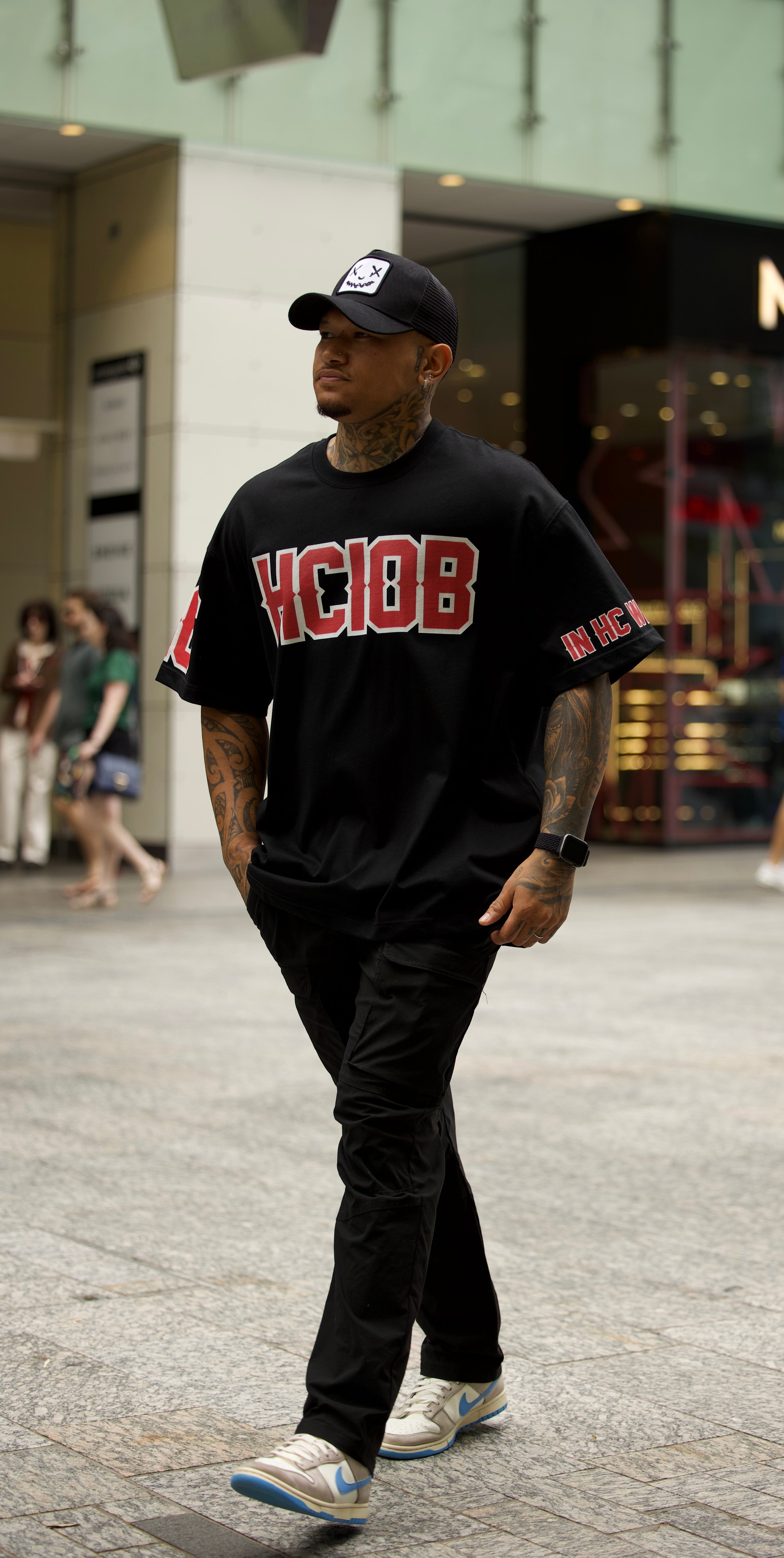 OVERSIZED CRIMSON SPORTS TEE