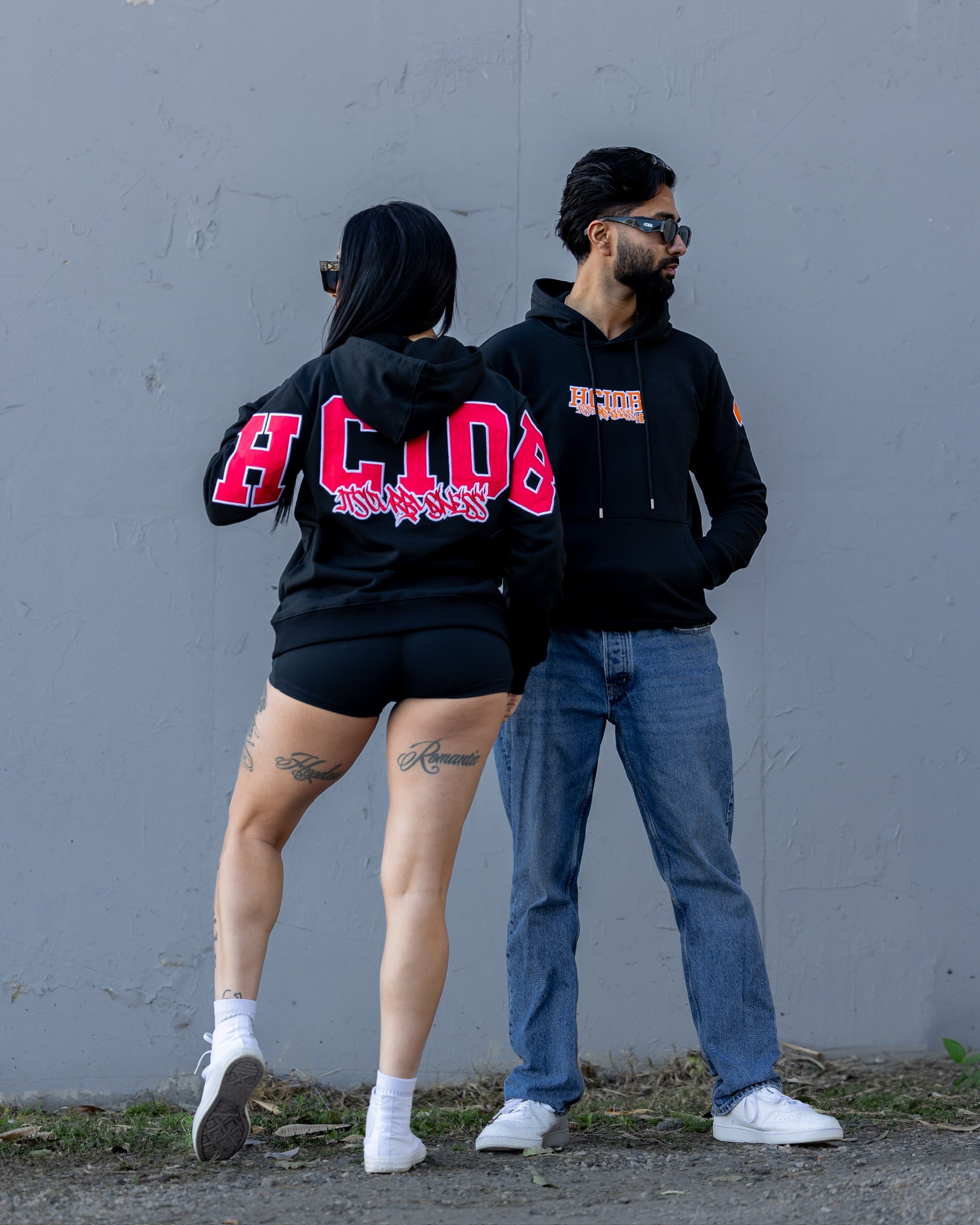 Block Piece Hoodie (Black & Red)