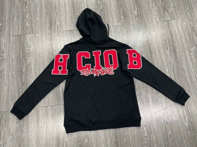 Block Piece Hoodie (Black & Red)