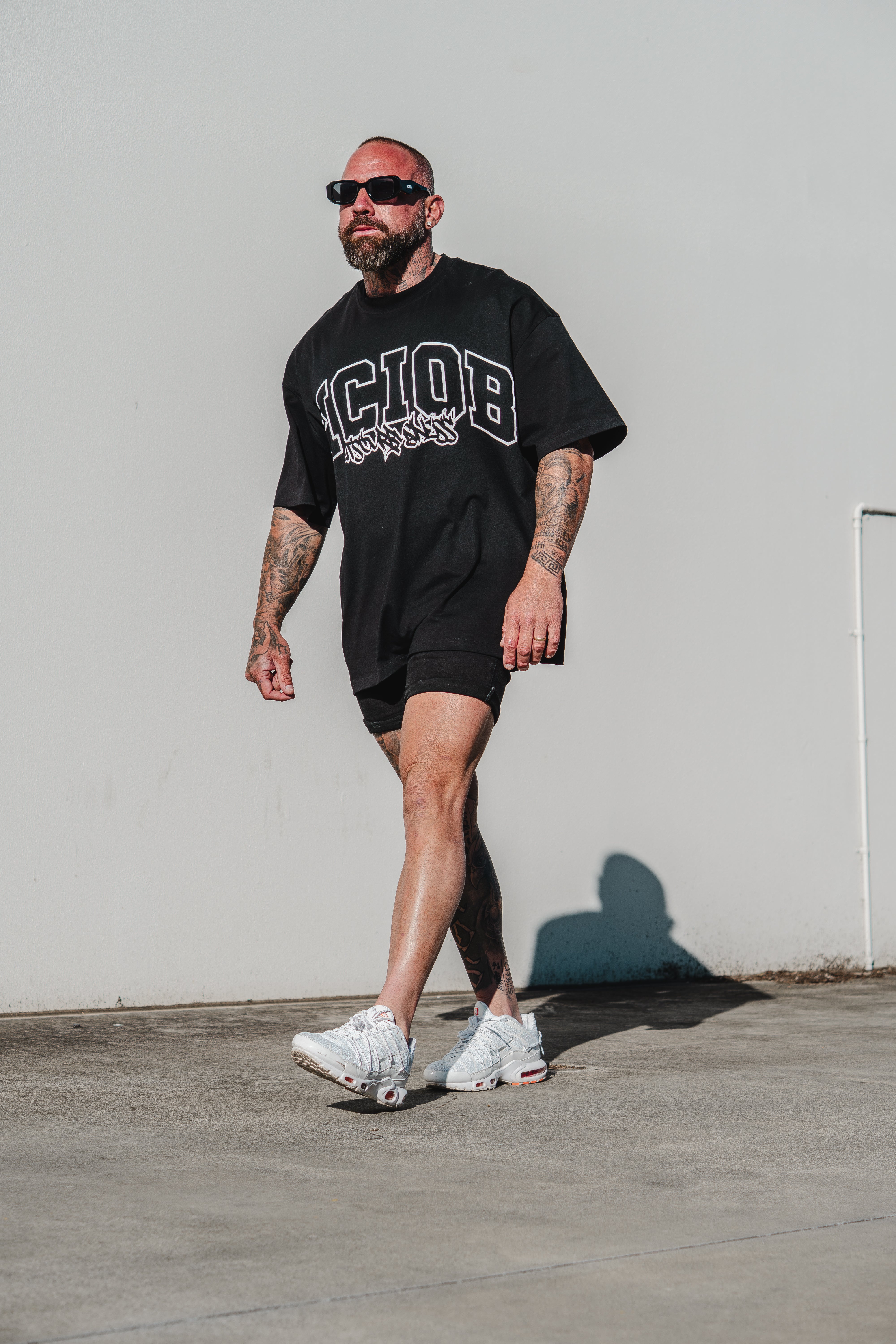 BLACK OVERSIZED BLOCK BOYS TEE