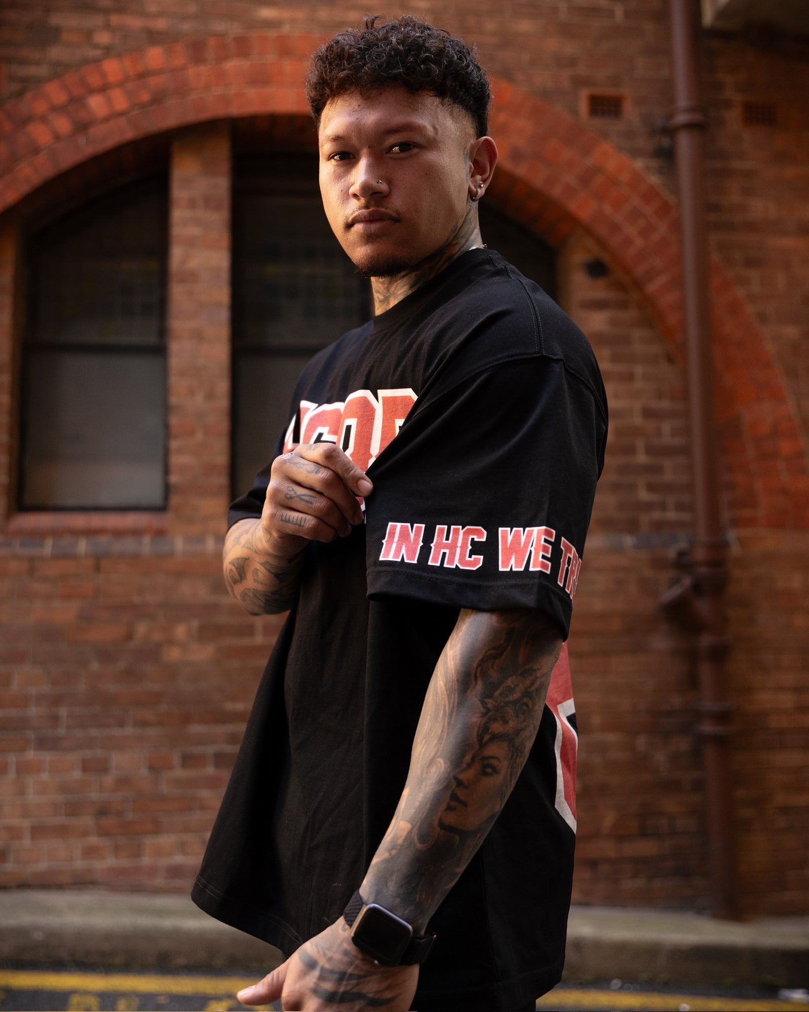 OVERSIZED CRIMSON SPORTS TEE